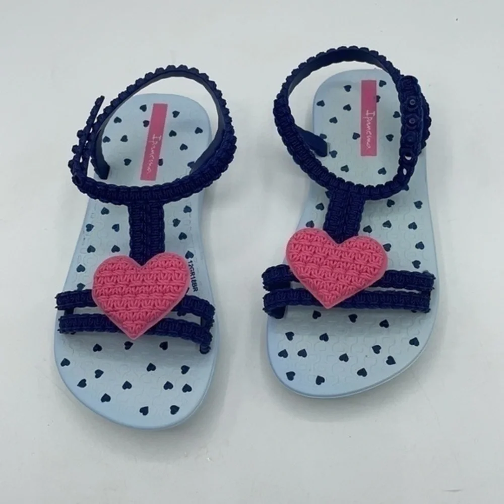 IPANEMA Blue & Pink Heart My First ipanema sandals